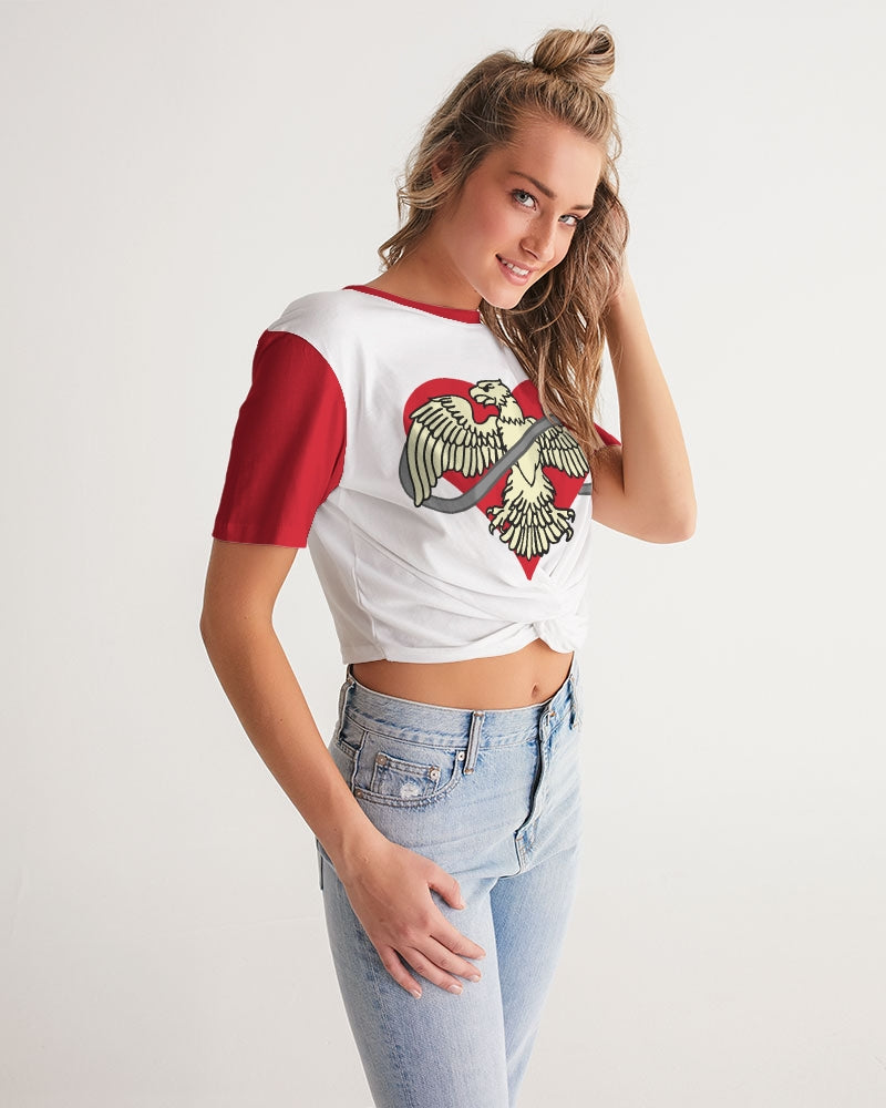 FREEBIRD - Women's Twist-Front Cropped Tee