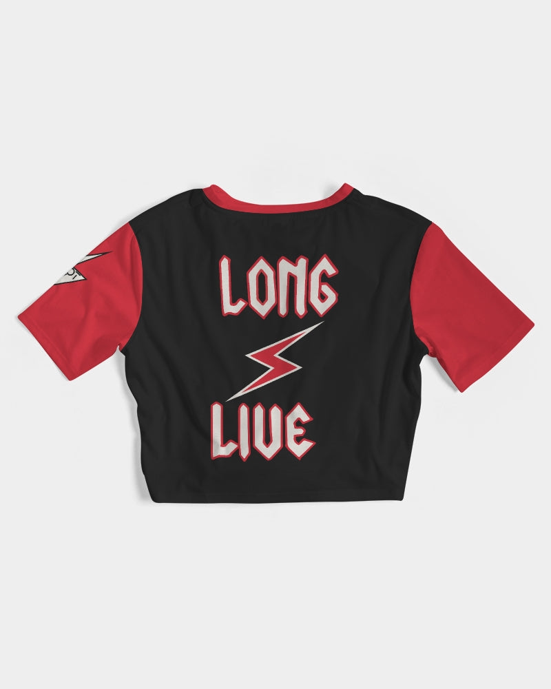 LONG LIVE THE THUNDER - Women's Twist-Front Cropped Tee