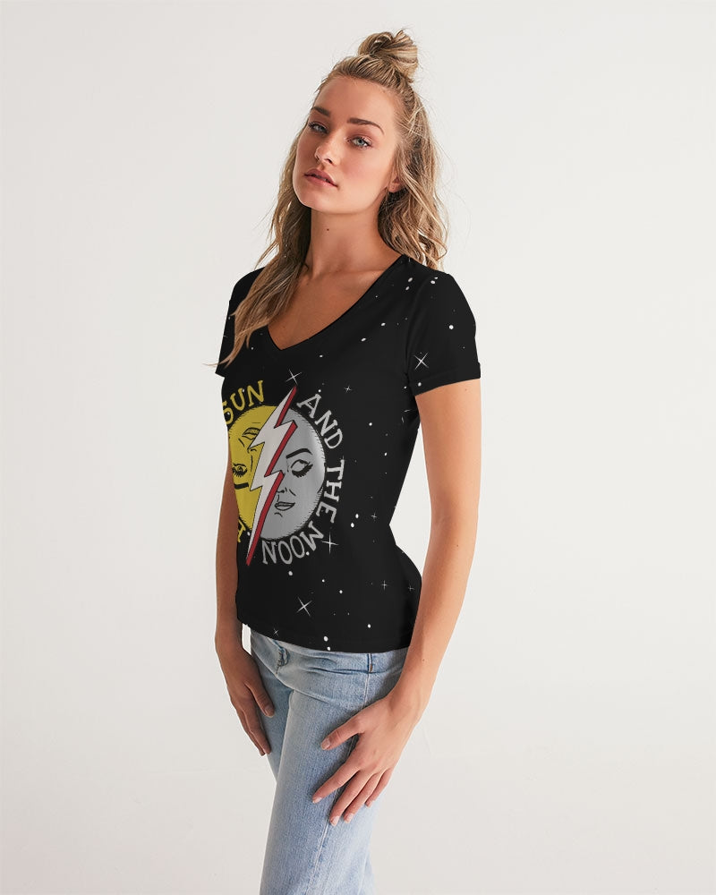 COSMIC THUNDER - Women's V-Neck Tee