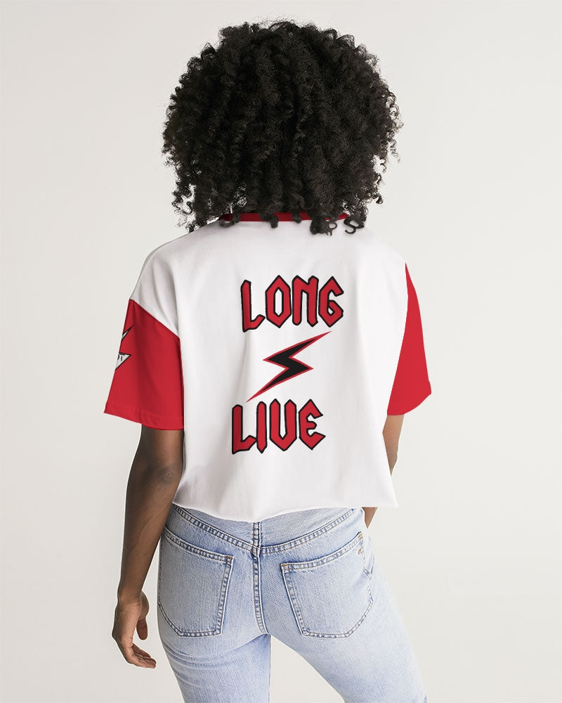 LONG LIVE THE THUNDER - Women's Premium Cropped Tee