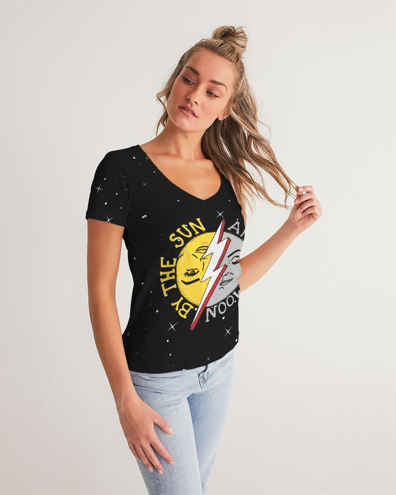 COSMIC THUNDER - Women's V-Neck Tee
