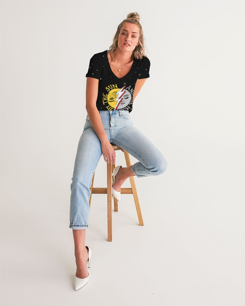 COSMIC THUNDER - Women's V-Neck Tee