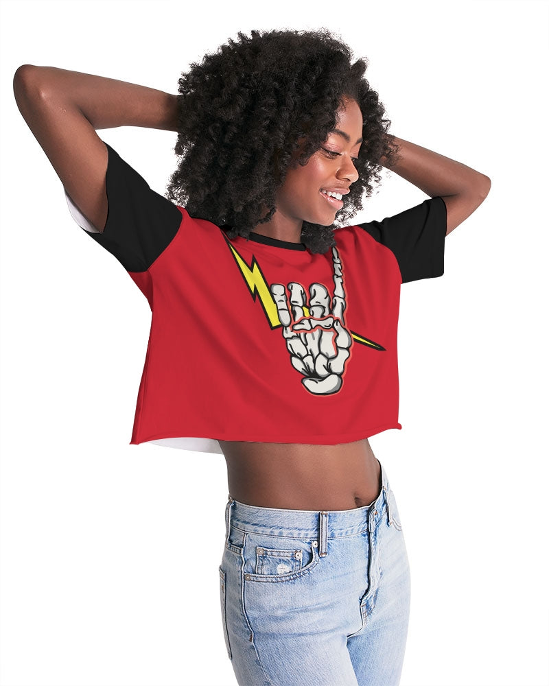 LONG LIVE THE THUNDER - Women's Premium Cropped Tee