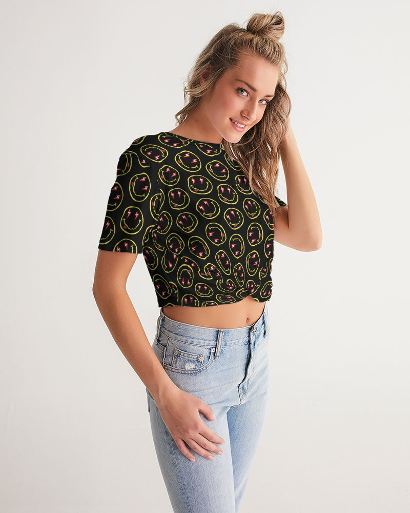 THUNDERCHILD - Women's Twist-Front Cropped Tee