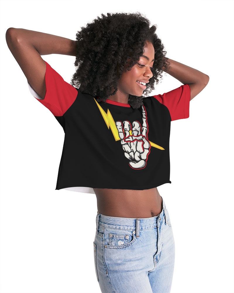LONG LIVE THE THUNDER - Women's Premium Cropped Tee