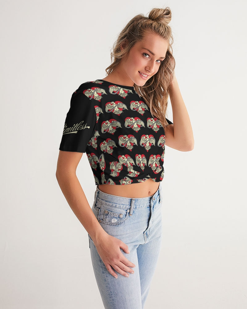 FREEBIRD - Women's Twist-Front Cropped Tee
