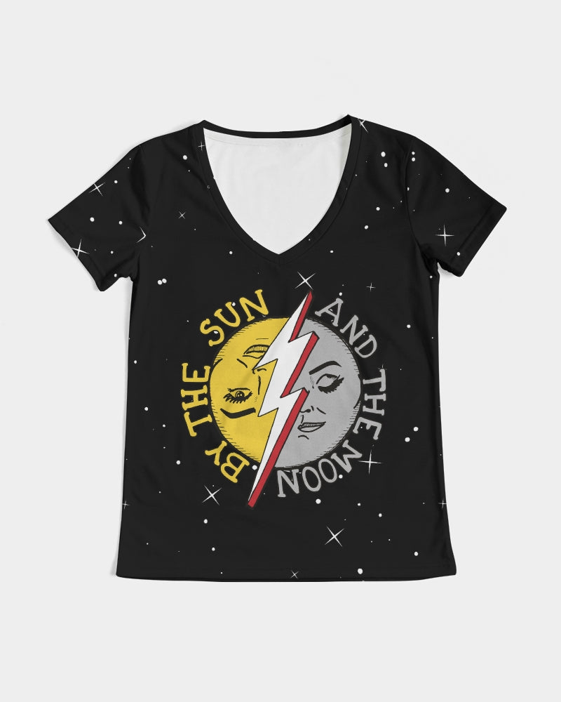 COSMIC THUNDER - Women's V-Neck Tee