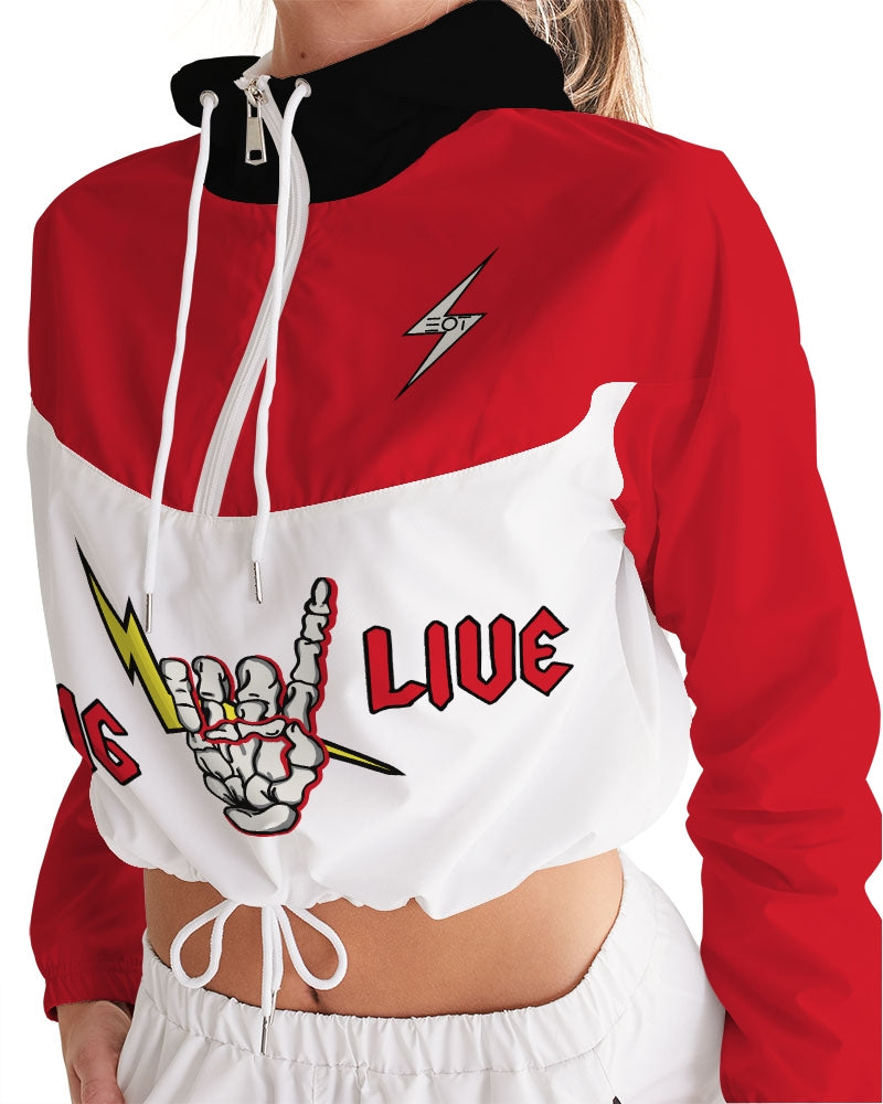 LONG LIVE THE THUNDER - Women's Cropped Windbreaker