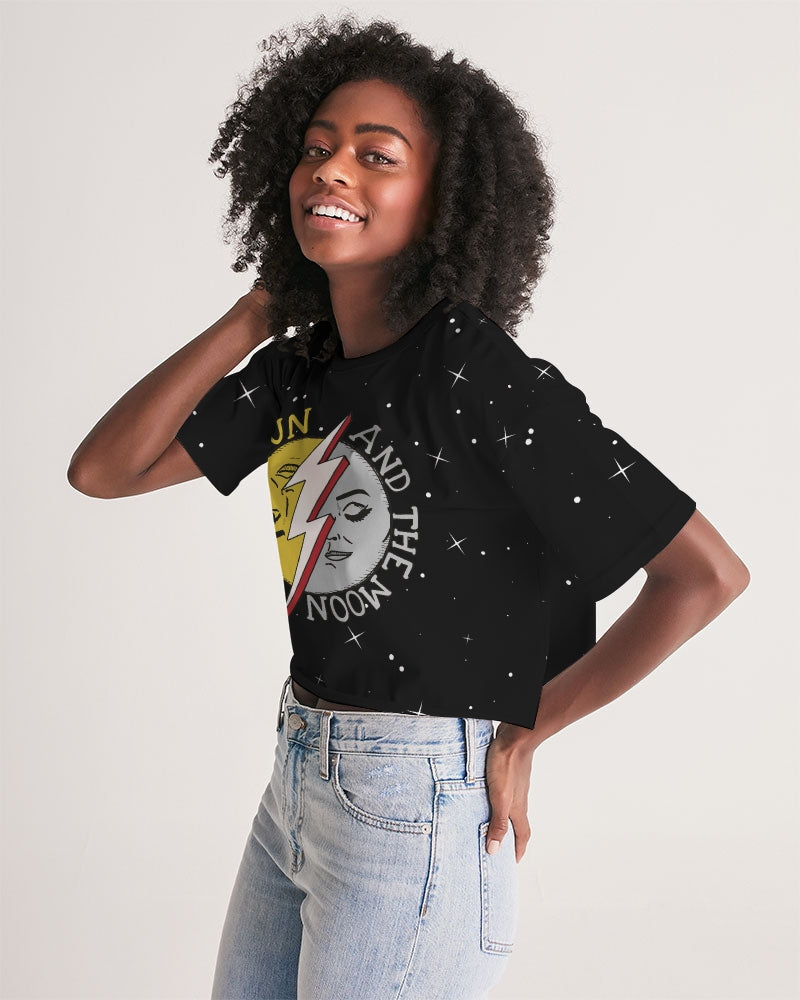 COSMIC THUNDER - Women's Premium Cropped Tee