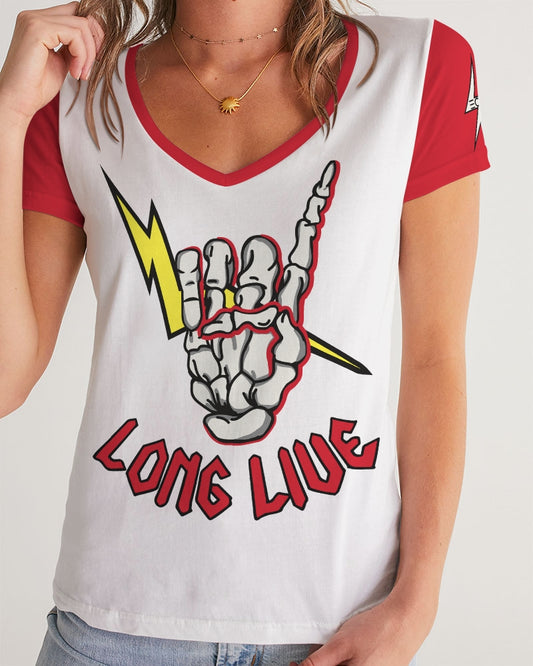 LONG LIVE THE THUNDER - Women's V-Neck Tee