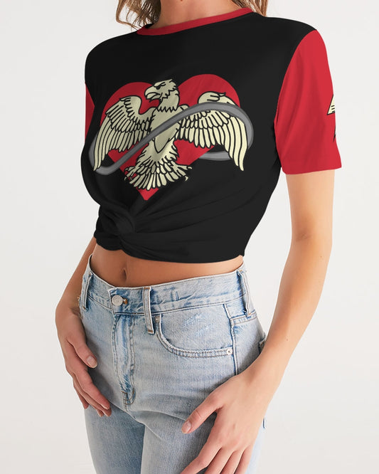 FREEBIRD - Women's Twist-Front Cropped Tee