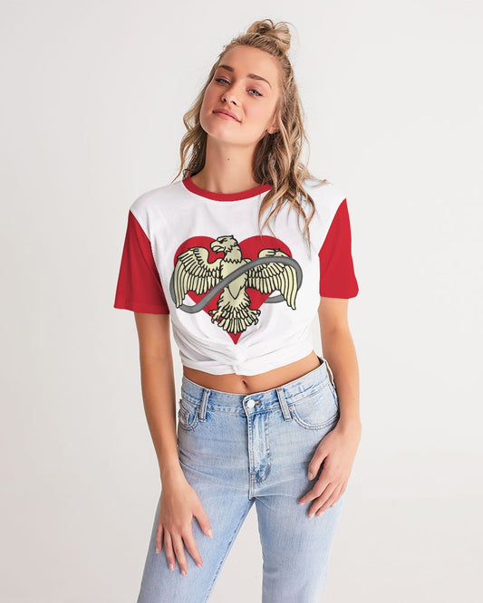 FREEBIRD - Women's Twist-Front Cropped Tee