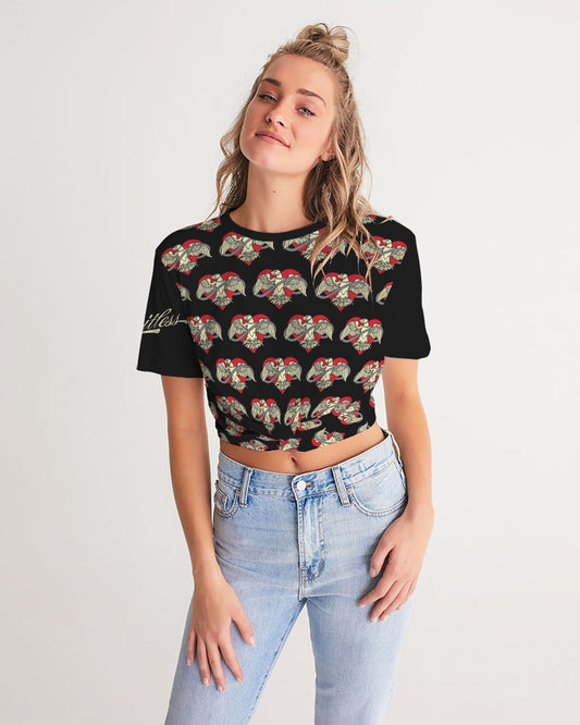 FREEBIRD - Women's Twist-Front Cropped Tee