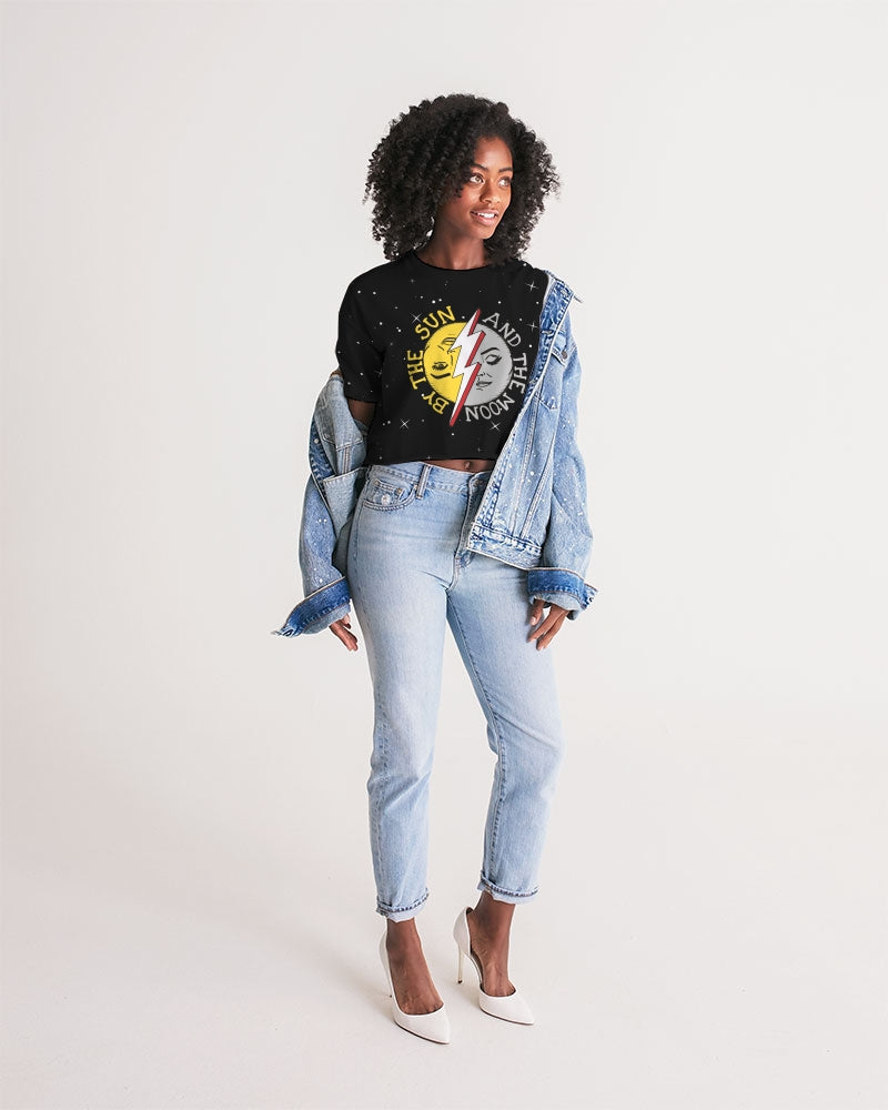 COSMIC THUNDER - Women's Premium Cropped Tee