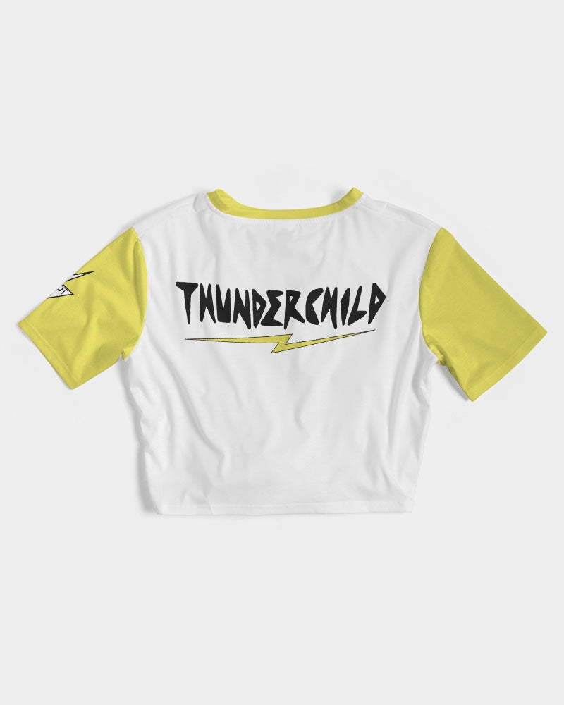 THUNDERCHILD - Women's Twist-Front Cropped Tee