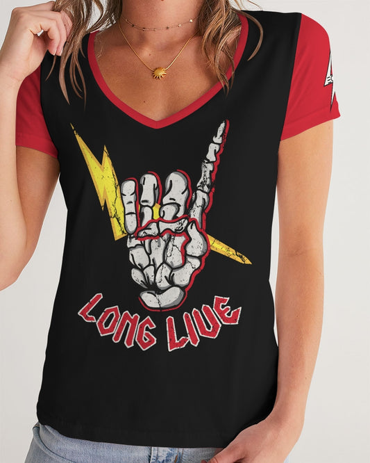 LONG LIVE THE THUNDER - Women's V-Neck Tee