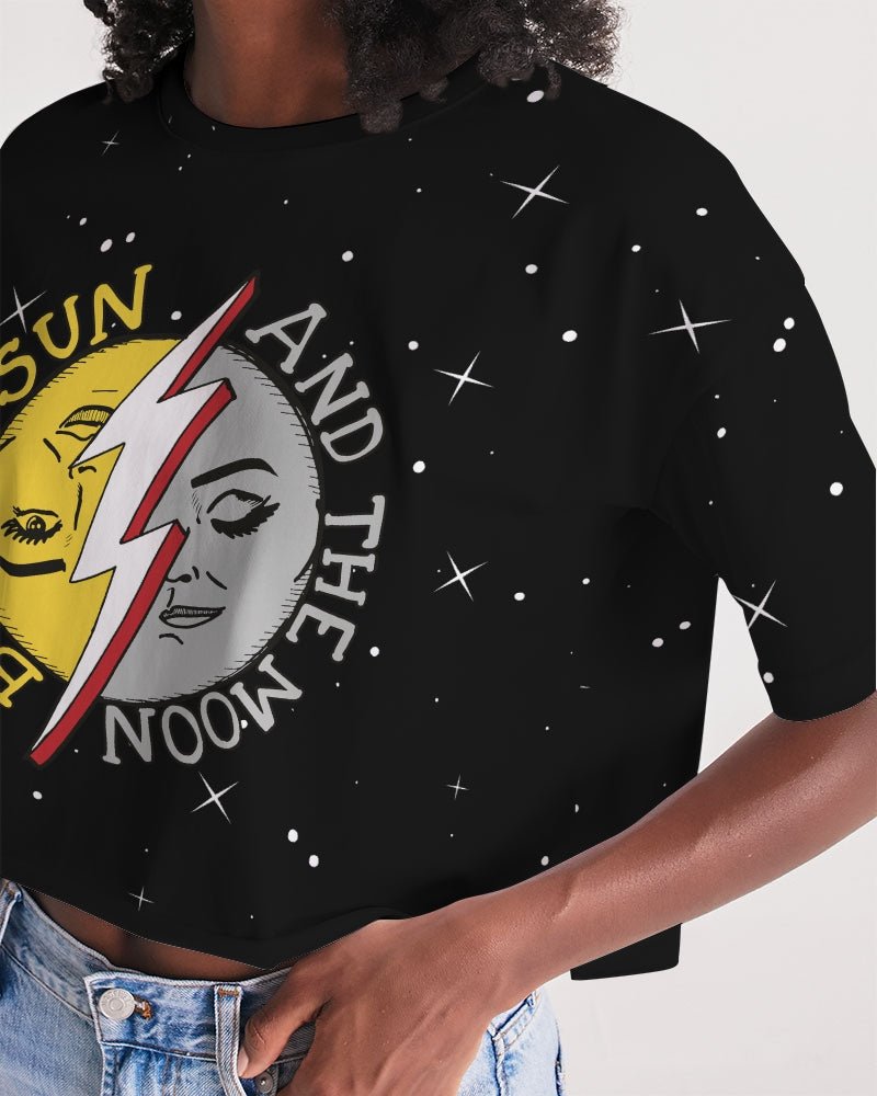 COSMIC THUNDER - Women's Premium Cropped Tee