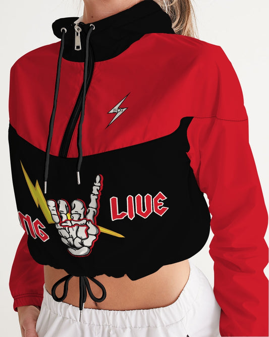 LONG LIVE THE THUNDER - Women's Cropped Windbreaker