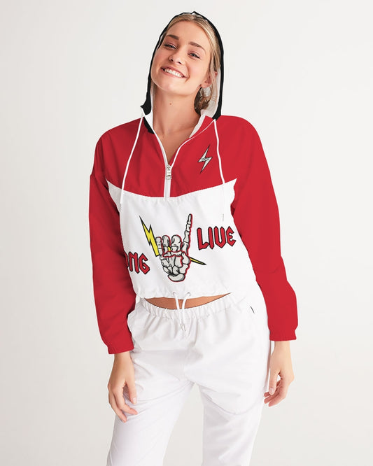 LONG LIVE THE THUNDER - Women's Cropped Windbreaker