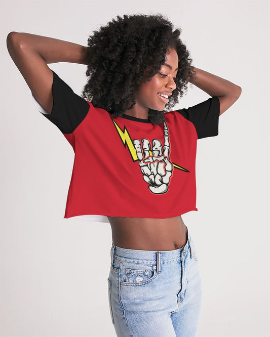 LONG LIVE THE THUNDER - Women's Premium Cropped Tee