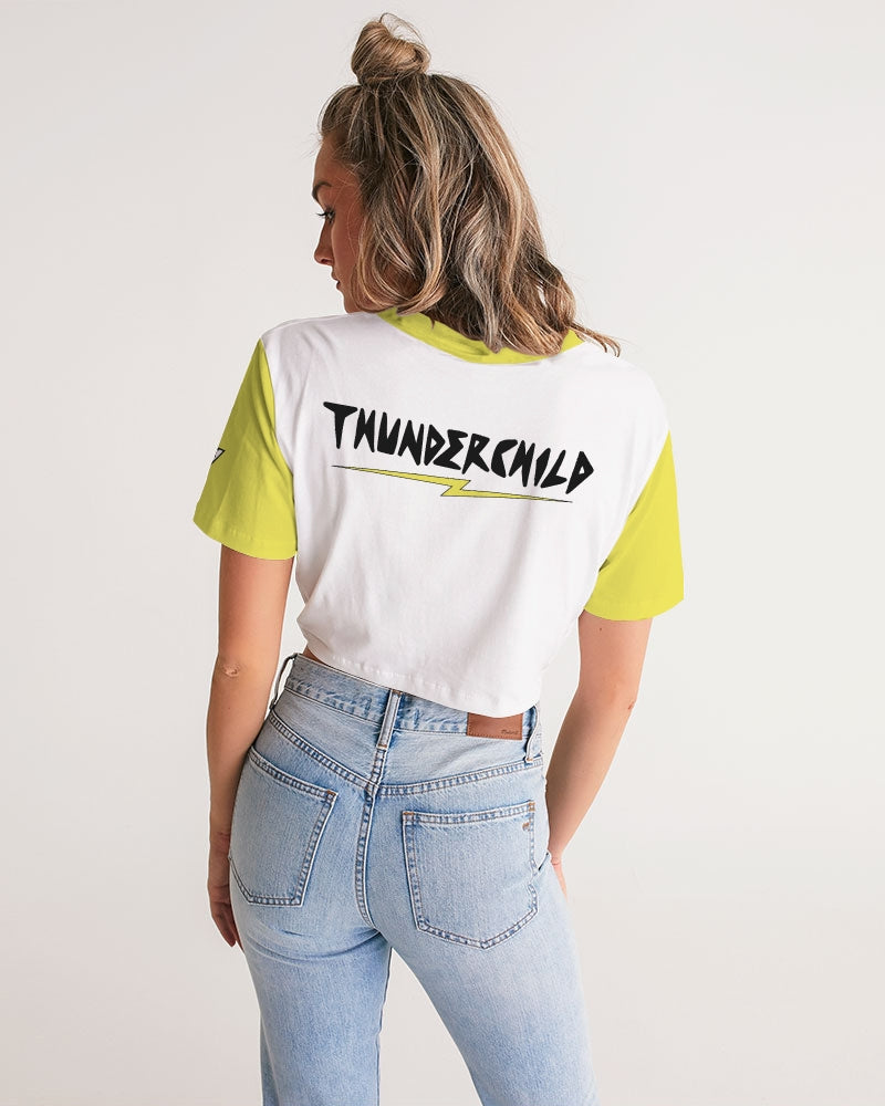 THUNDERCHILD - Women's Twist-Front Cropped Tee