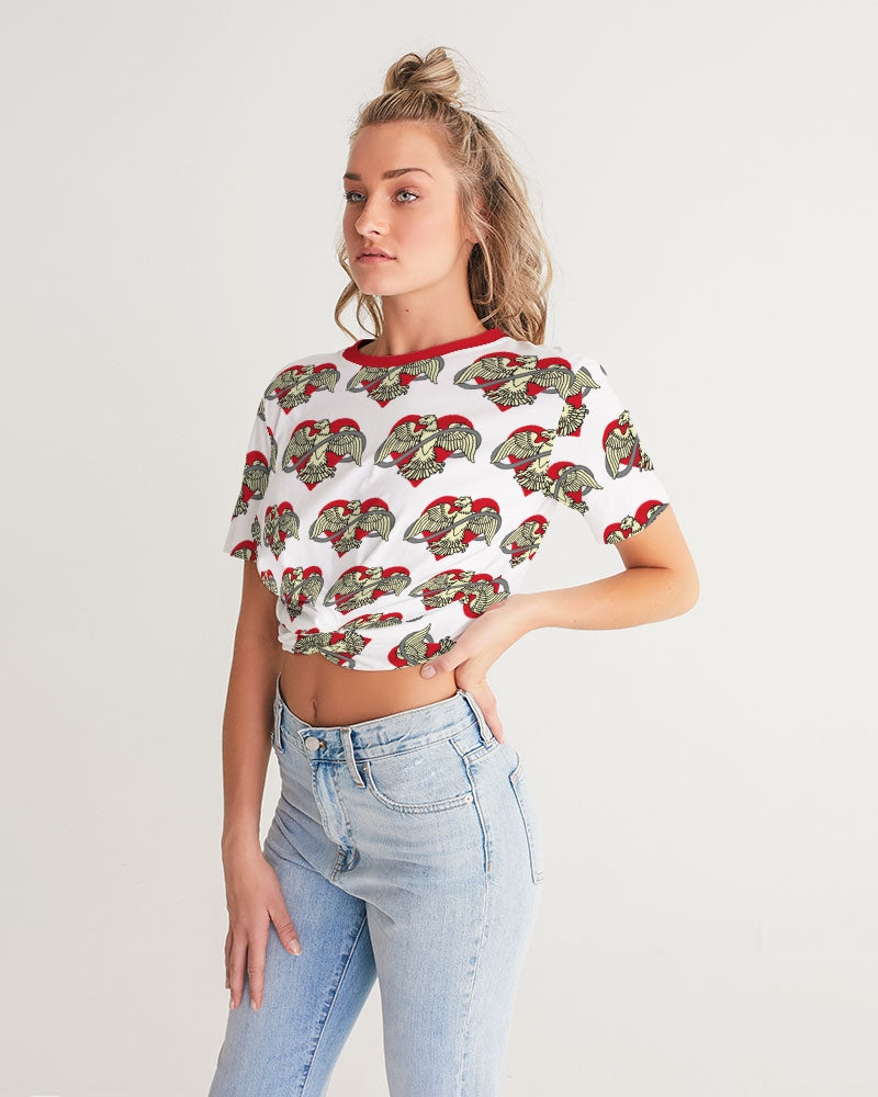 FREEBIRD - Women's Twist-Front Cropped Tee