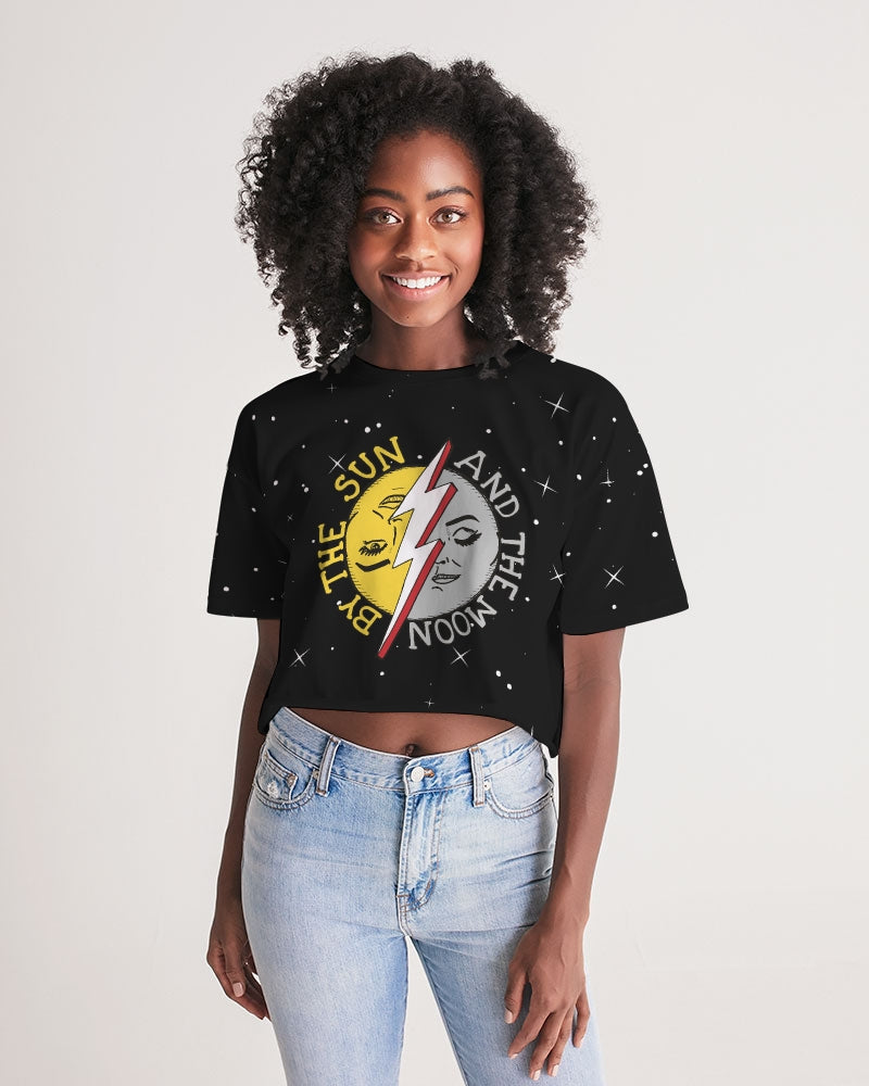 COSMIC THUNDER - Women's Premium Cropped Tee