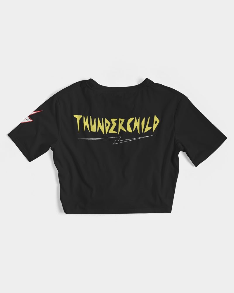 THUNDERCHILD - Women's Twist-Front Cropped Tee